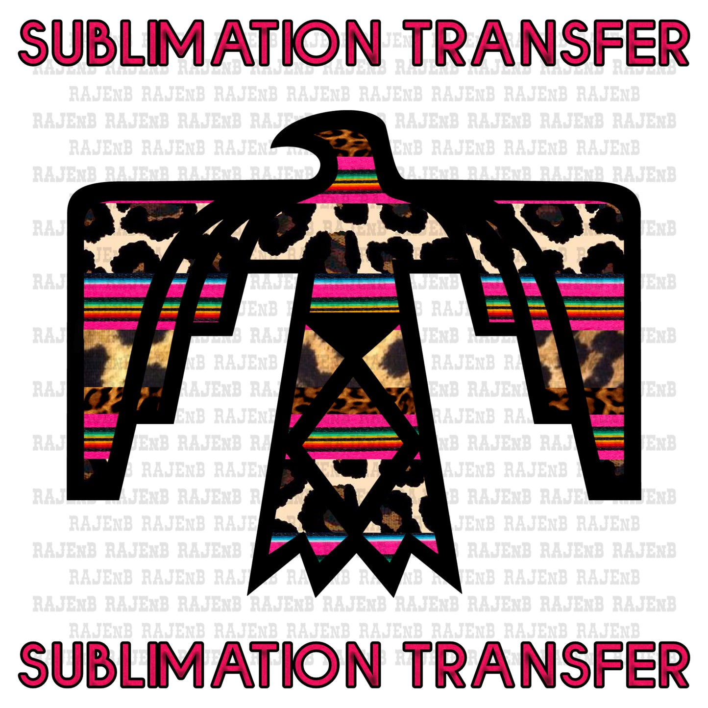 Serape and Leopard Thunderbird - SUBLIMATION TRANSFER 4062SUB