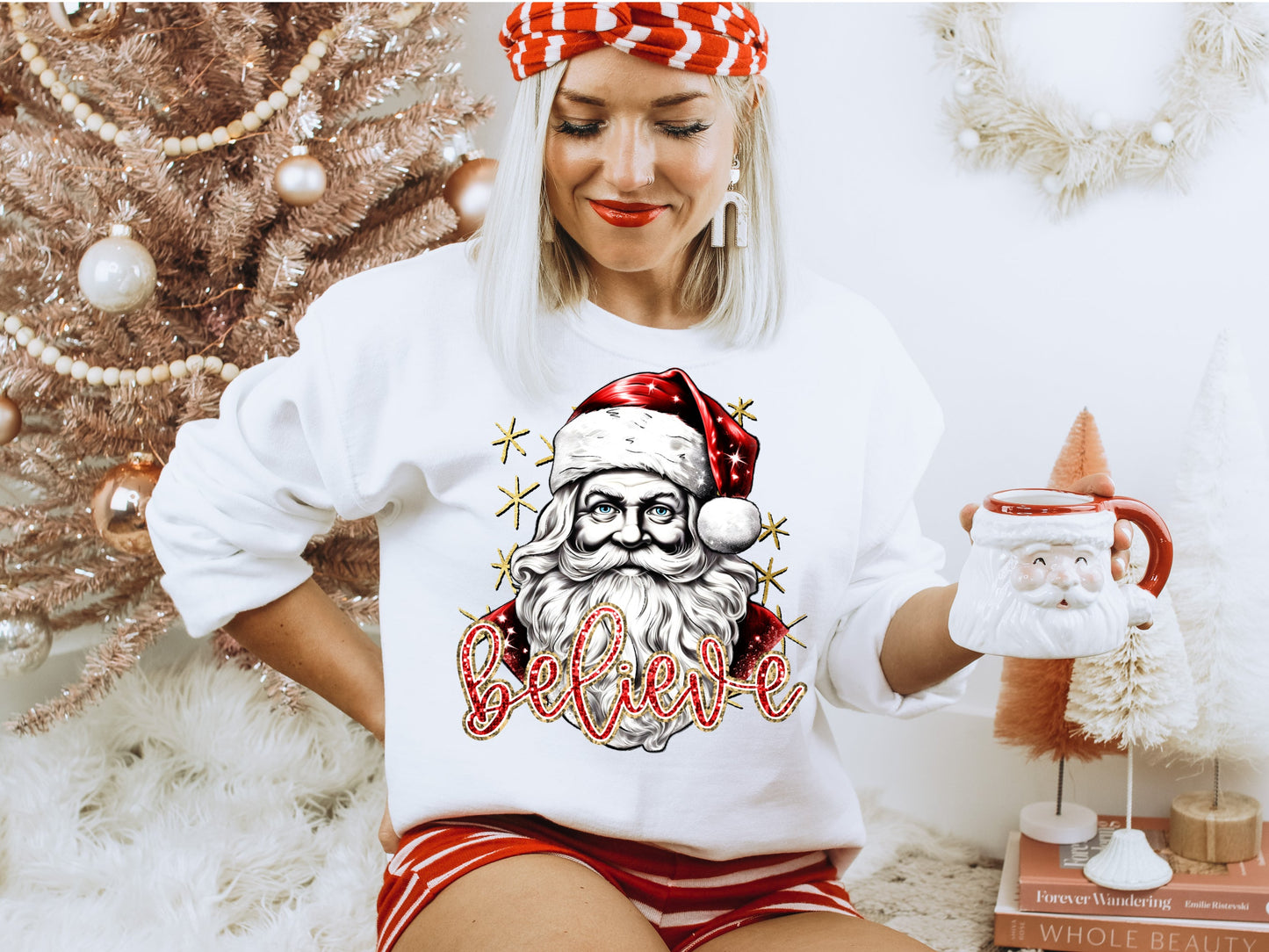 BELIEVE SANTA-FAUX SEQUIN EFFECT (DTF) TE0217