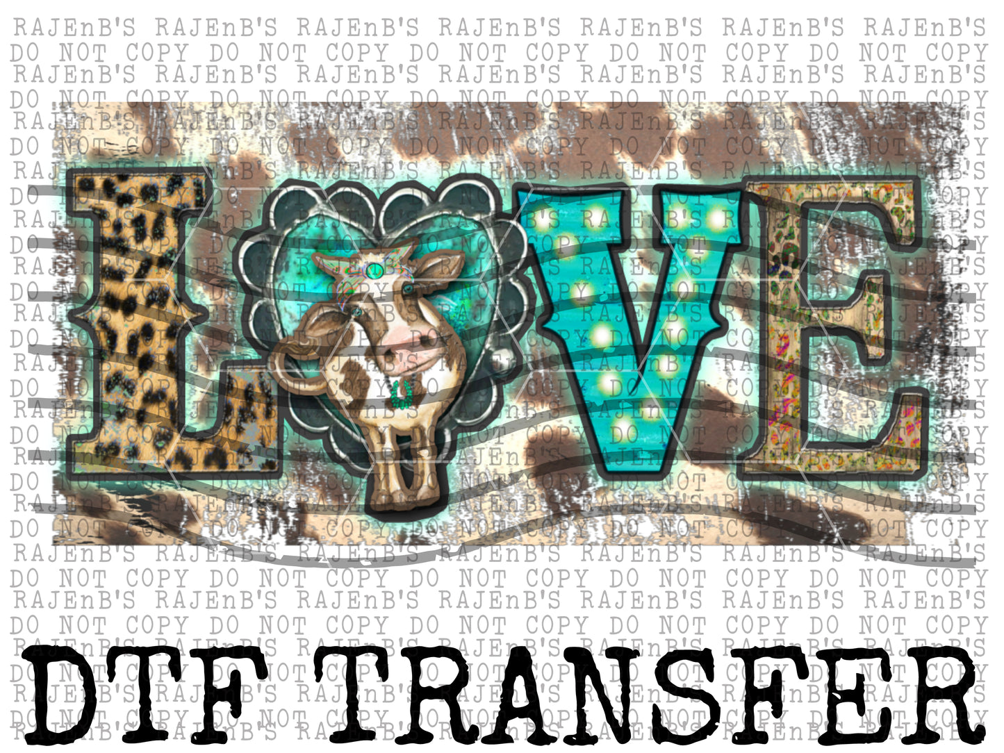 Western Love Cow (DTF) V016