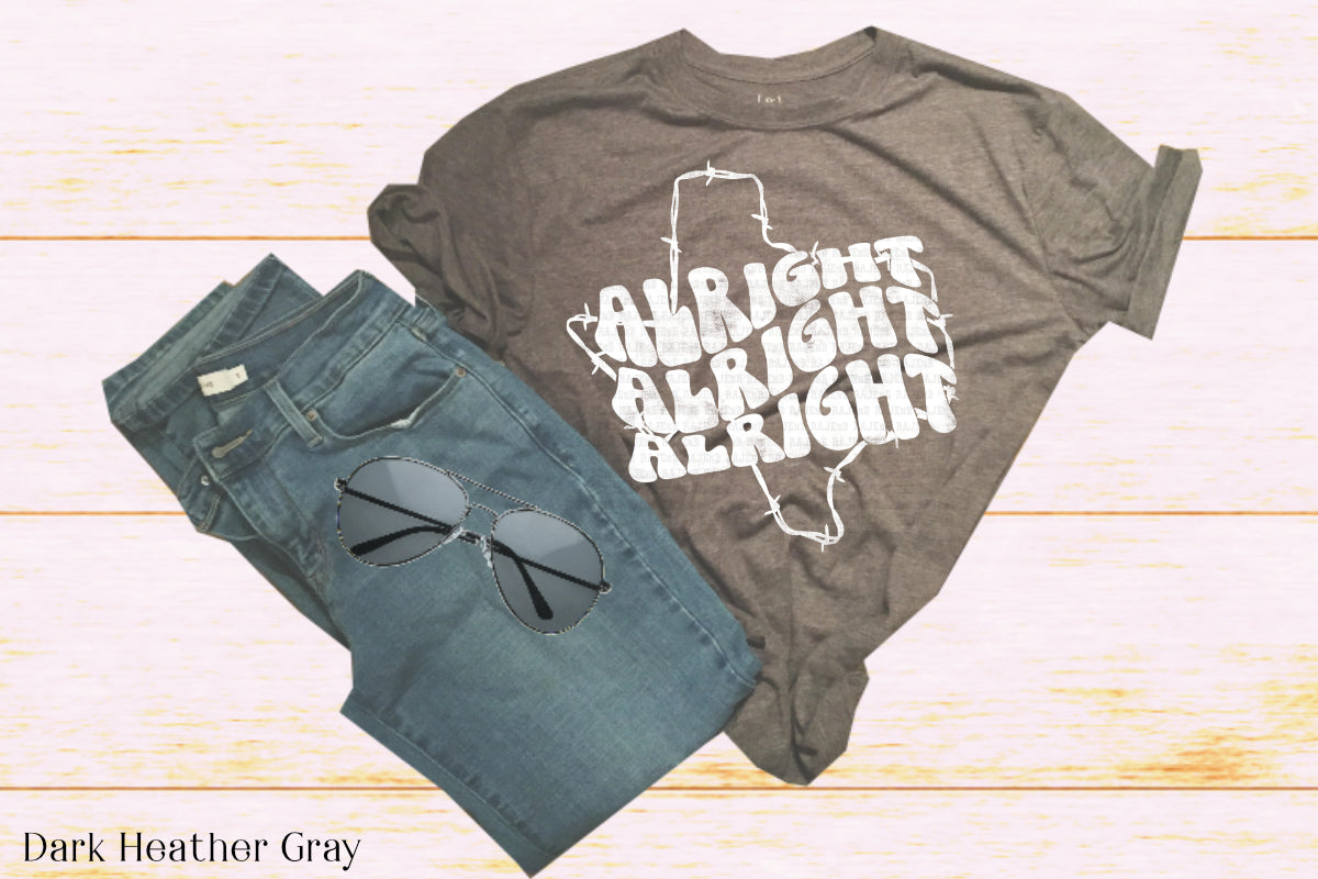 Alright Alright Alright Texas-White Ink (DTF) 1023