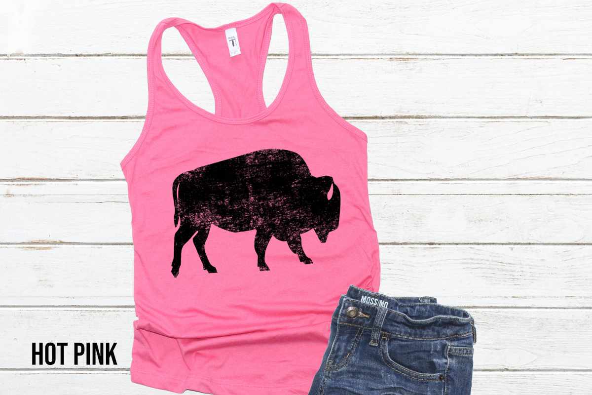Distressed Bison Buffalo-BLACK INK (HIGH HEAT 375/7) #1013