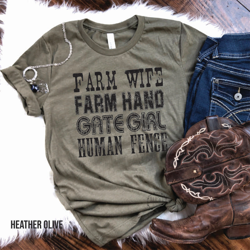 Farm Wife Farm Hand Gate Girl Human Fence (DTF 375/7) #1110