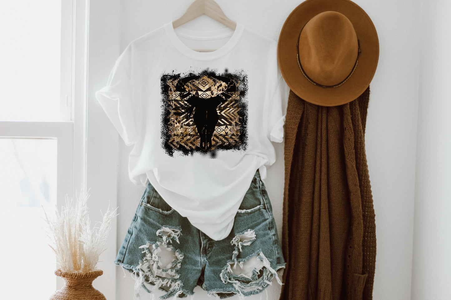 Aztec Leopard Bull Skull EXCLUSIVE (DTF) #1117