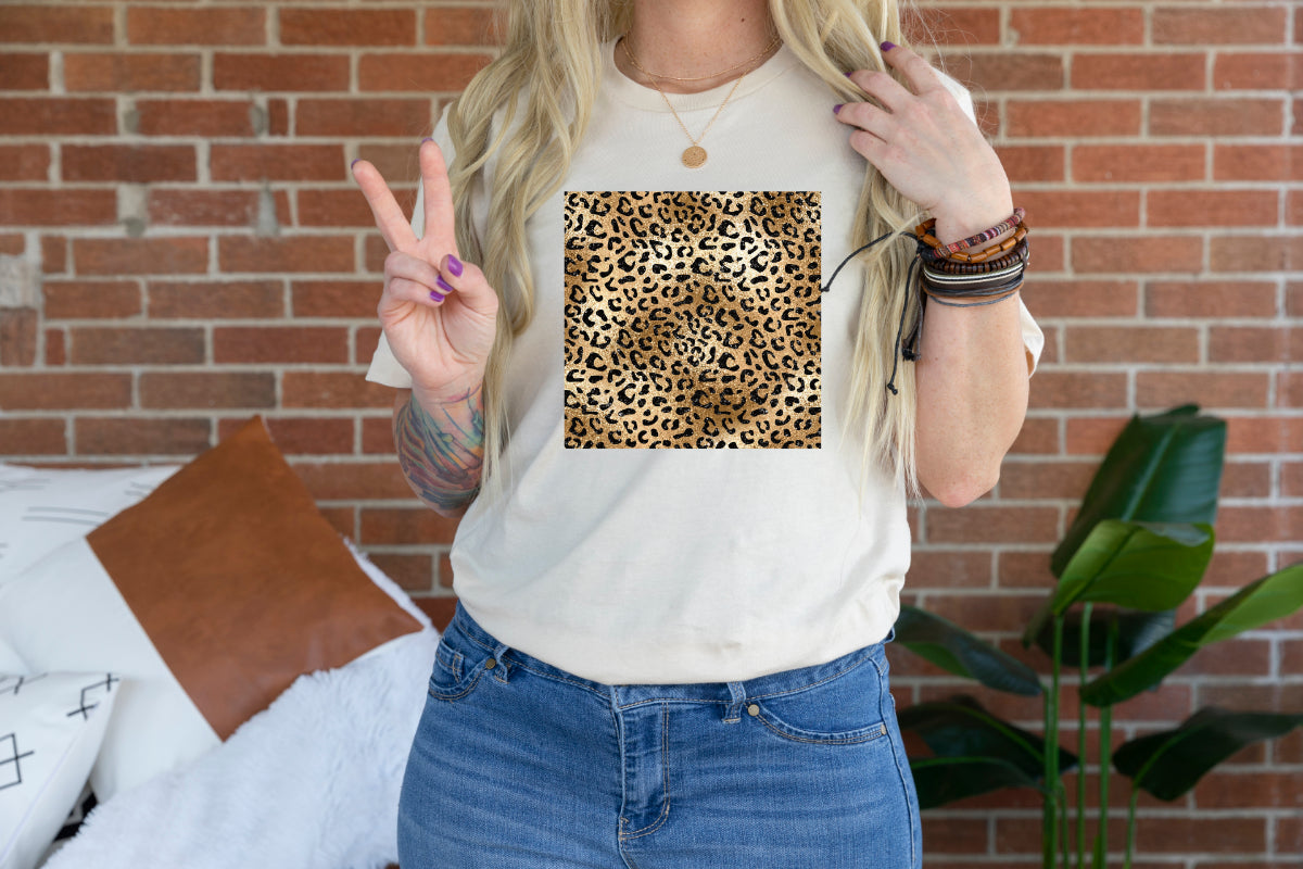 Leopard Gold Background Sheet (HIGH HEAT)