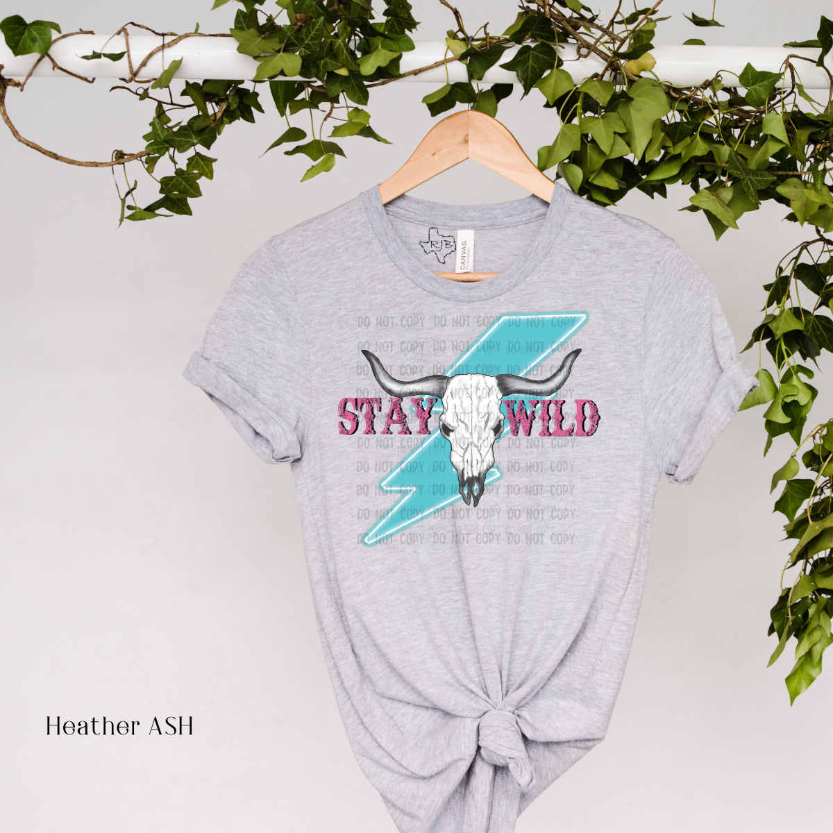 EXCLUSIVE Stay Wild Bull Skull Lightening Bolt (DTF) #1101