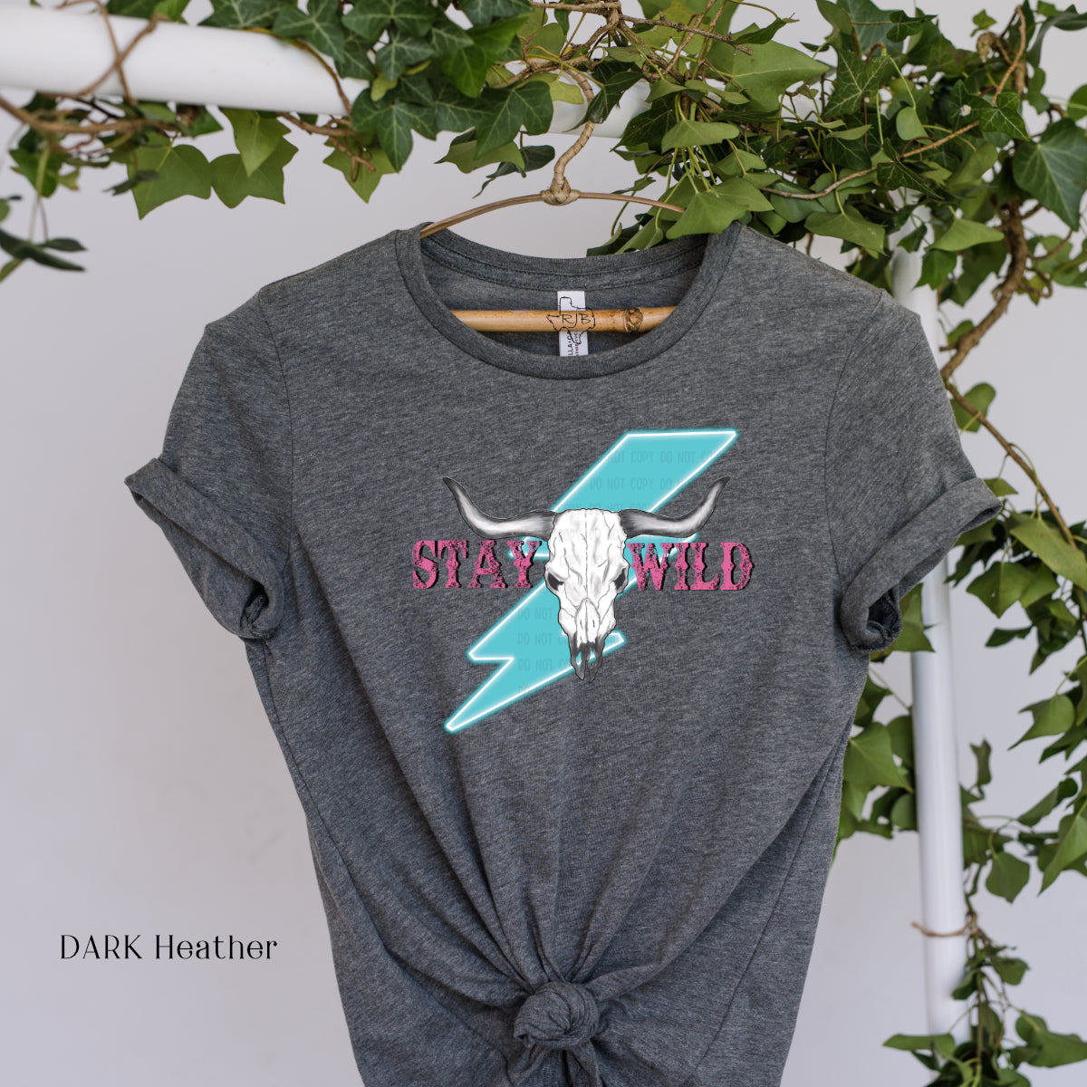 EXCLUSIVE Stay Wild Bull Skull Lightening Bolt (DTF) #1101