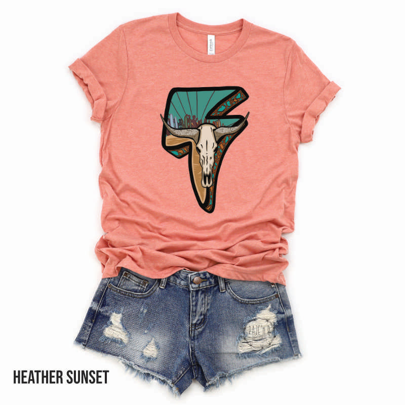 Western Lightening Bolt-Bull Skull (HIGH HEAT) #1139