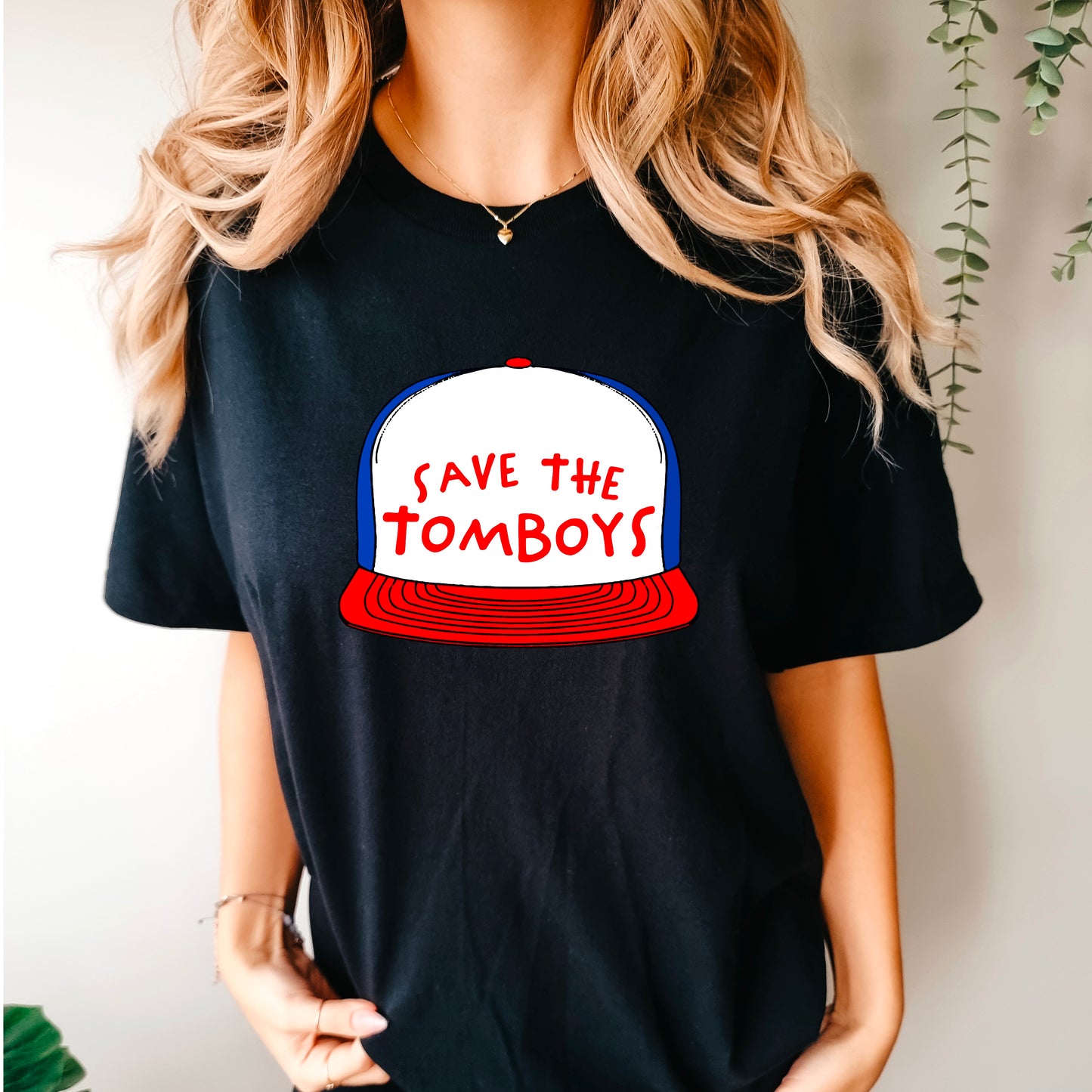 Save The Tomboys Hat red and blue  (DTF) 4171KPI