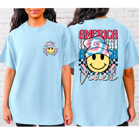 America Vibes Smile  (DTF) 1315