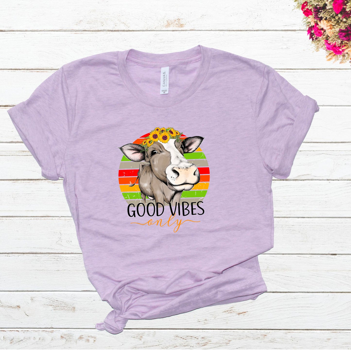Good Vibes Only Cow (DTF) 1220