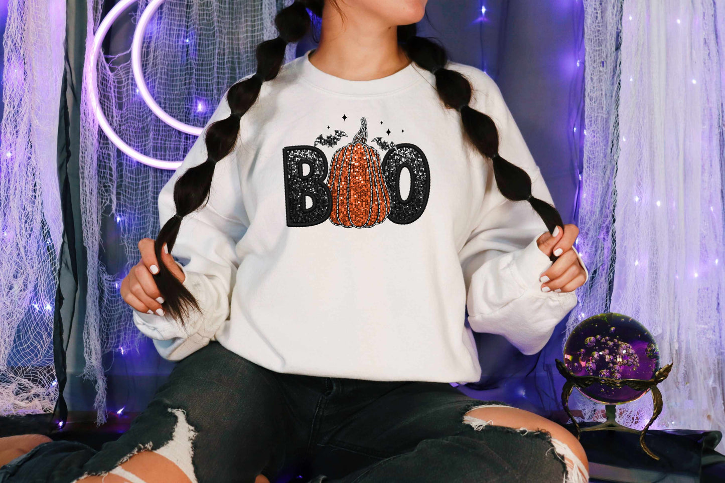 BOO FAUX SEQUIN DTF 10-239