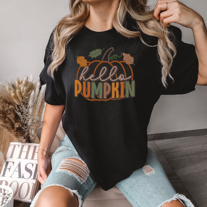 HELLO PUMPKIN-FAUX Embroidery (EFFECT) DTF 10-249