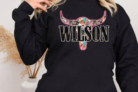 Pink Outline Wilson (DTF) 1097B