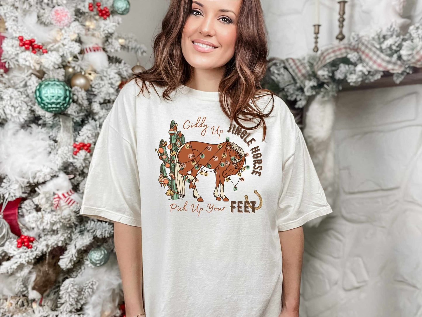 GIDDY UP JINGLE HORSE DTF TRANSFER 12-212