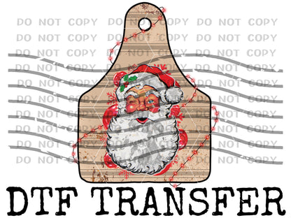 Santa Claus Cow Tag (DTF) DTF12-230