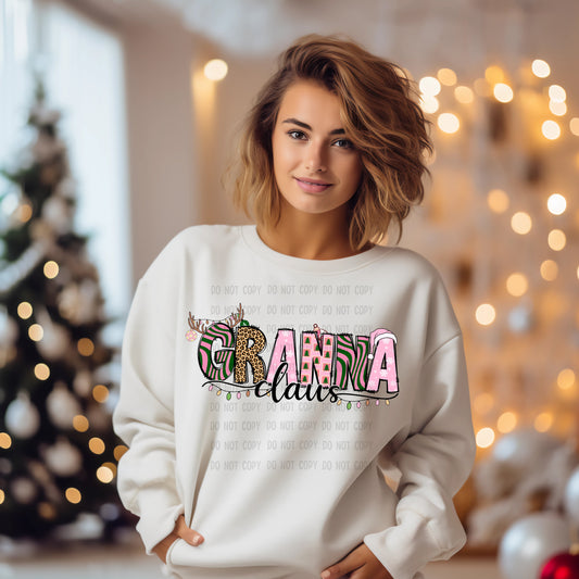 GRANNA CLAUS-PINK (DTF) 12-670AZ