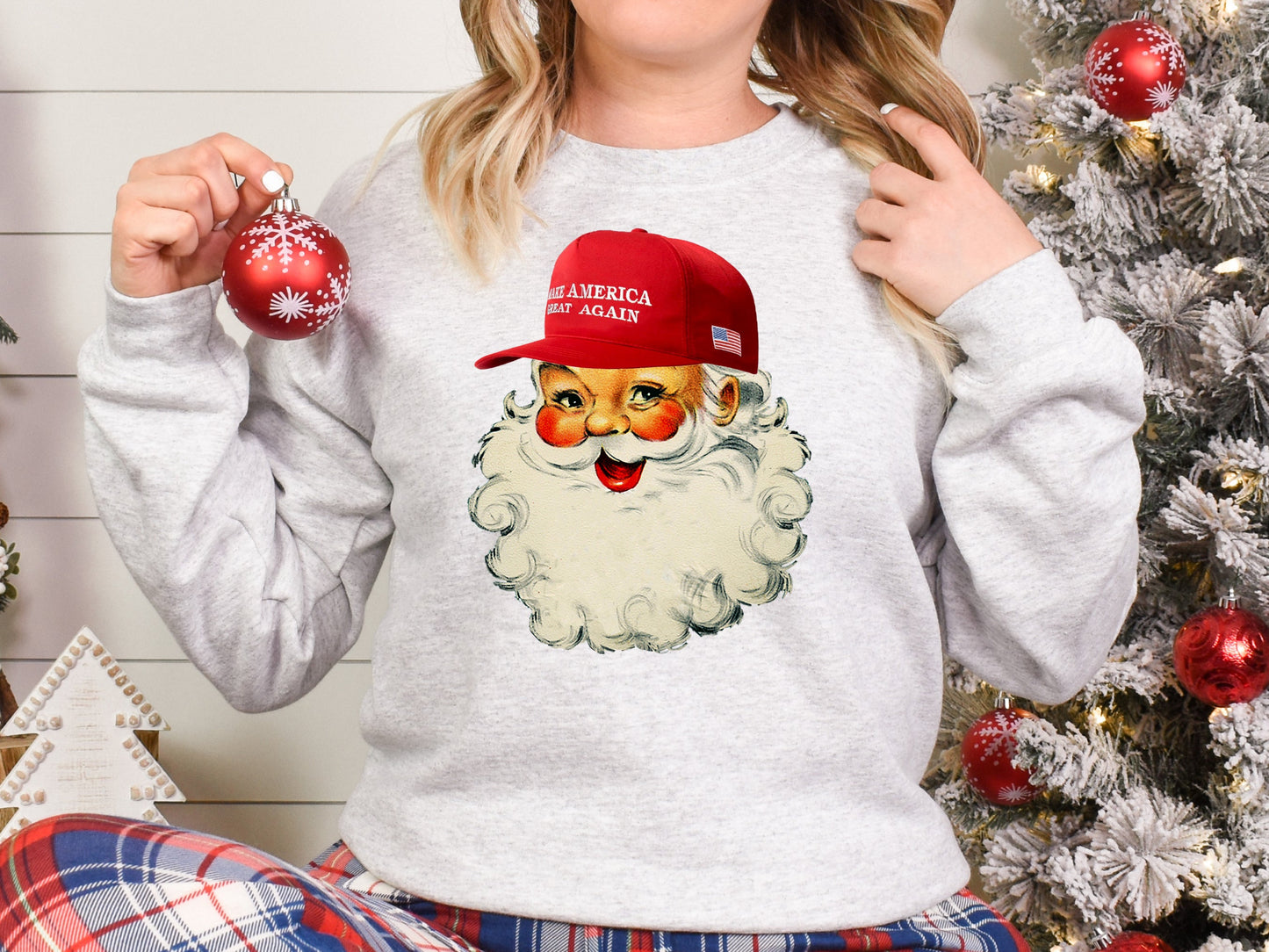 TRUMP SANTA-BASEBALL CAP-MAGA (DTF TRANSFER) 12-694