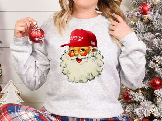 TRUMP SANTA-BASEBALL CAP-MAGA (DTF TRANSFER) 12-694