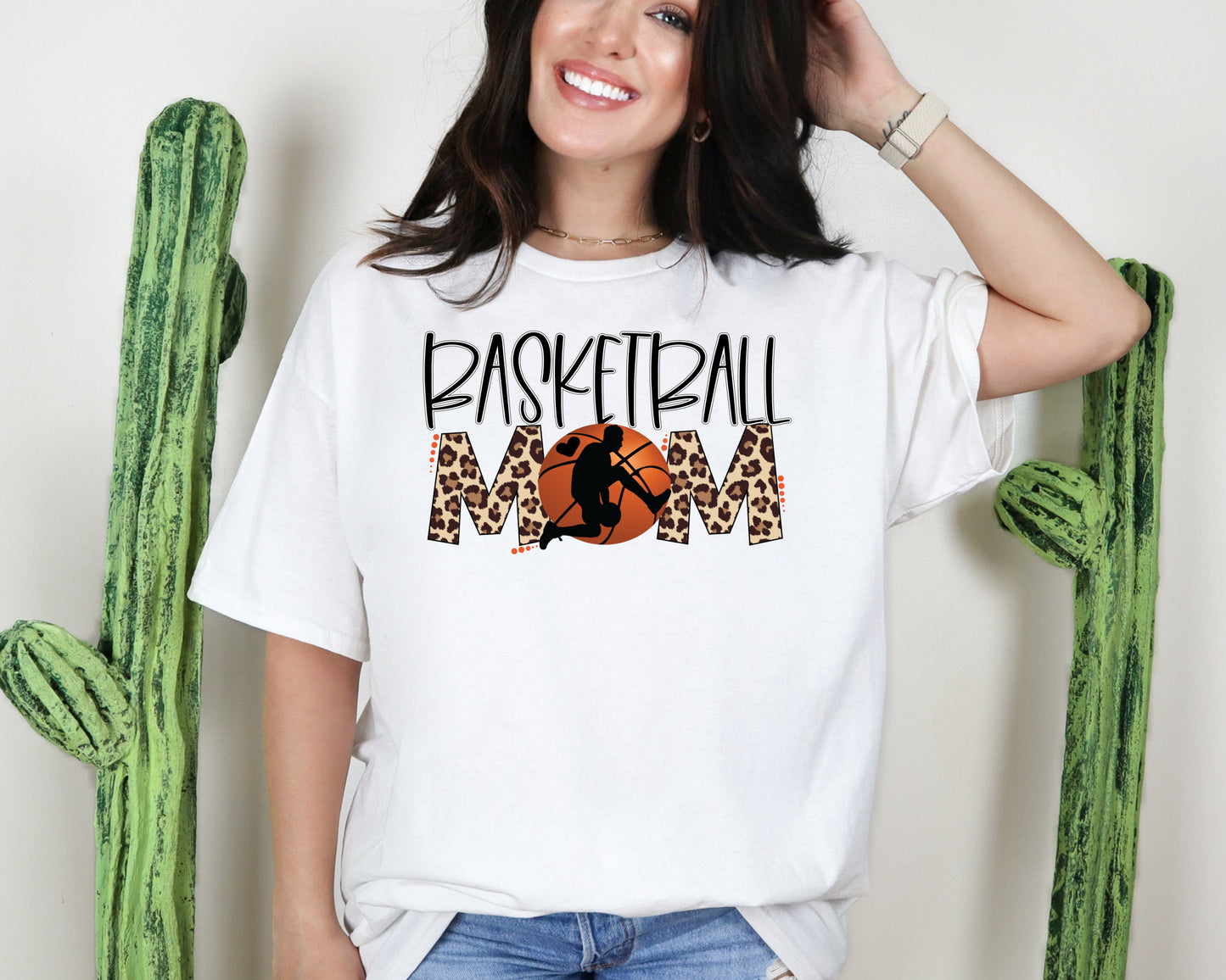 BASKETBALL MOM LEOPARD (DTF) 138AZ