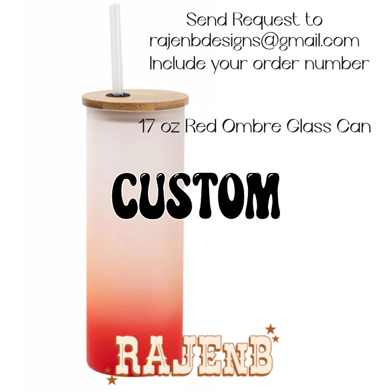 CUSTOM 17 oz Frosted Gradient Glass Tumbler-Completed WHOLESALE