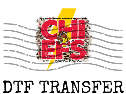 CHIEFS Leopard Lightening Bolt DTF 2033