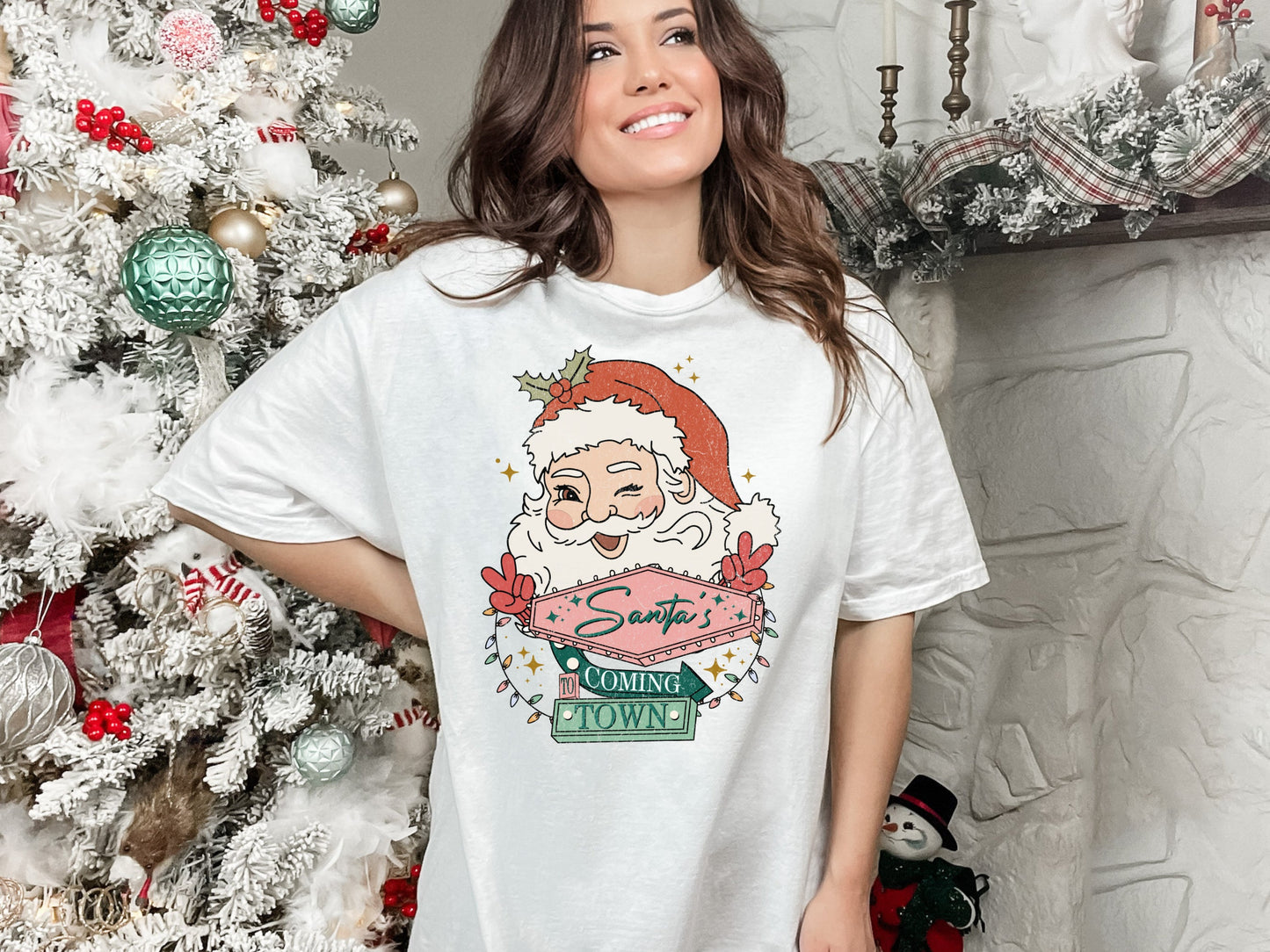 GROOVY RETRO SANTA IS COMING TO TOWN (DTF) 274PO