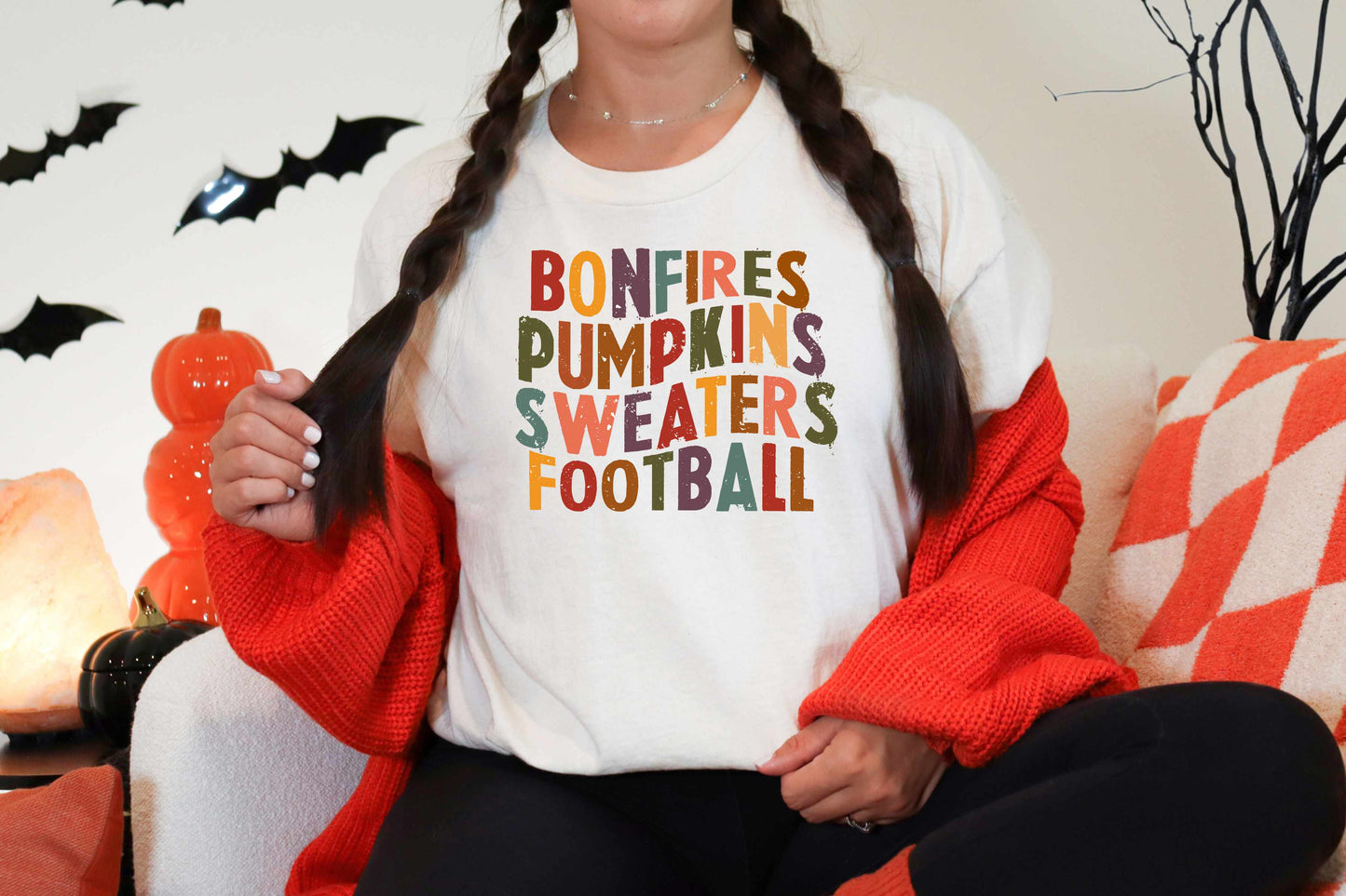 BONFIRE PUMPKINS SWEATERS FOOTBALL (DTF) 325PO