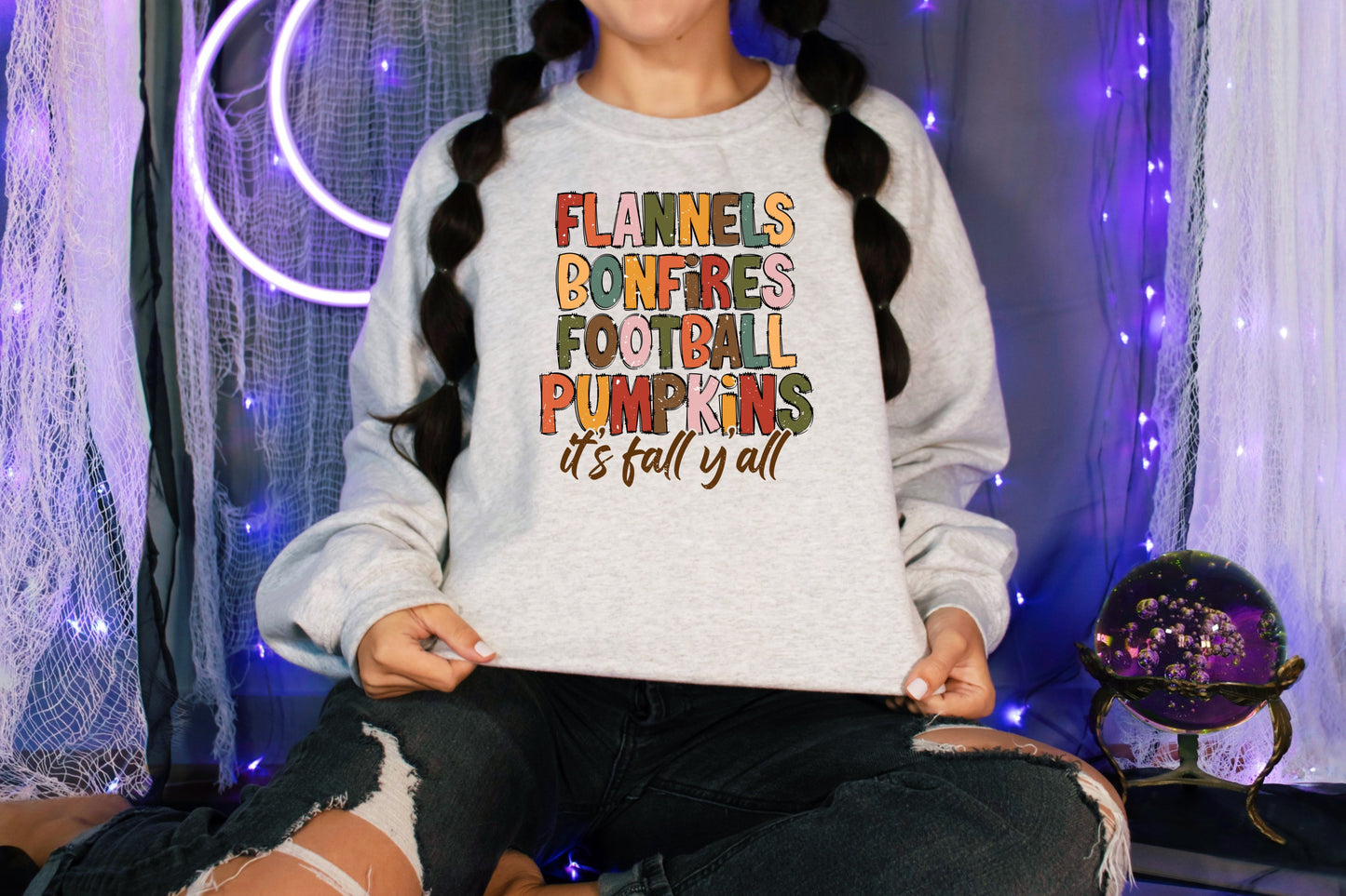 FLANNELS BONFIRES FOOTBALL FALL Y'ALL (DTF) 333PO