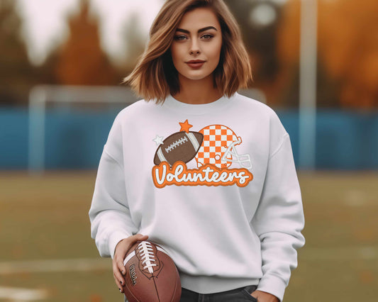 VOLUNTEERS FOOTBALL FAUX SEQUIN EMBROIDERY (EFFECT) (DTF) 3426