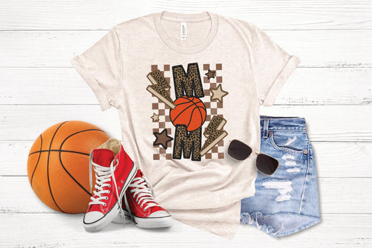 BASKETBALL MOM-FAUX SEQUIN/EMBROIDERY (EFFECT) DTF 3493