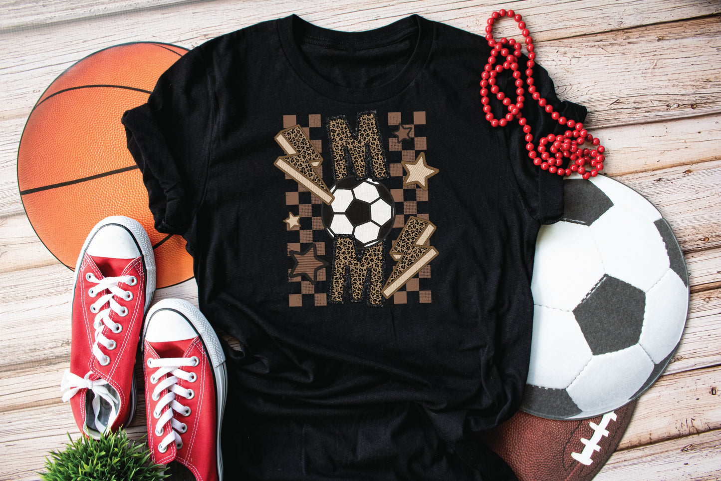 SOCCER MOM-FAUX SEQUIN/EMBROIDERY (EFFECT) DTF 3496