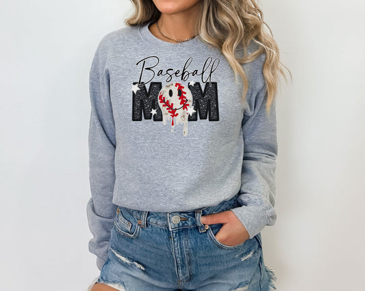 BASEBALL MOM-FAUX EMBROIDERY (DTF) 3601