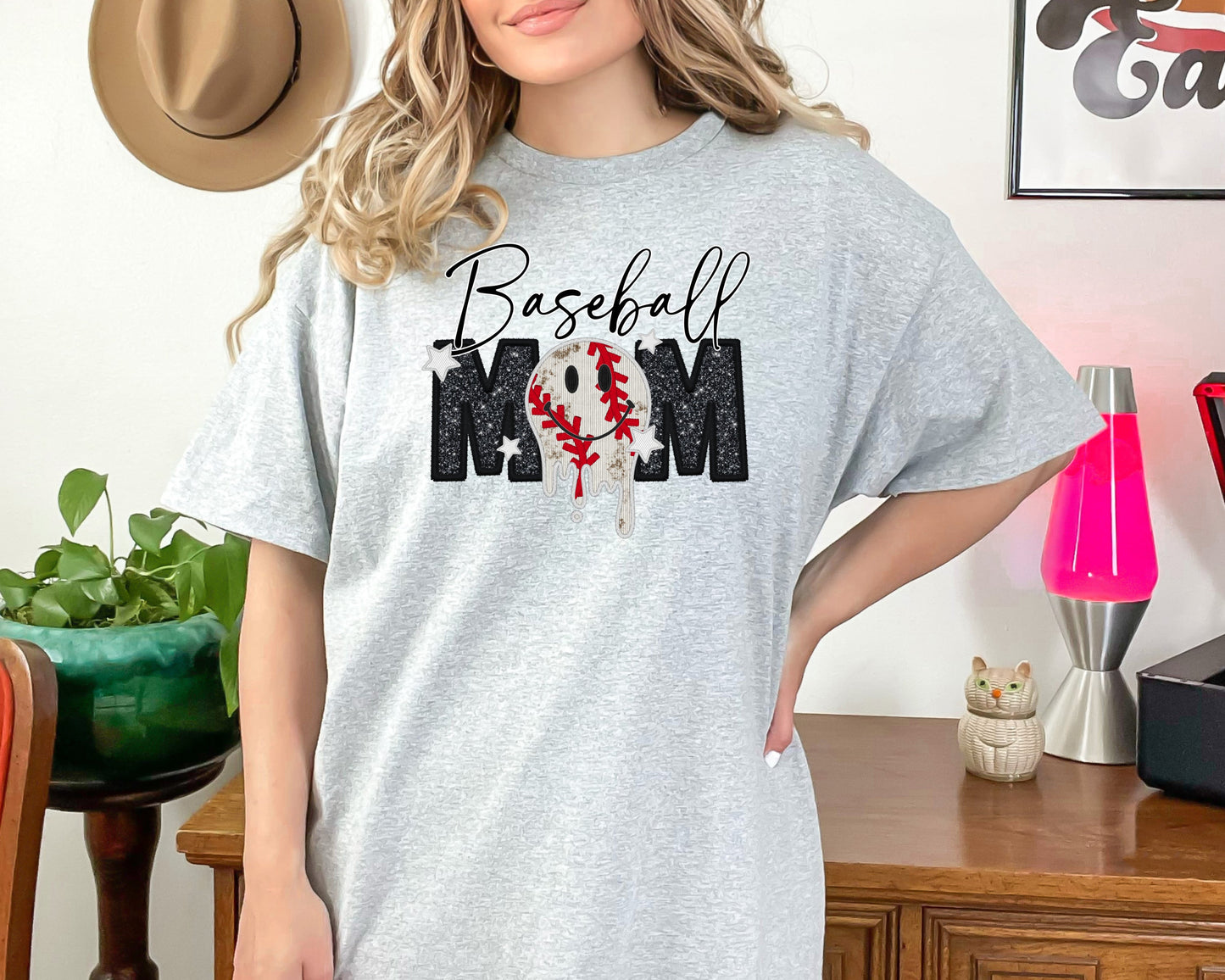 BASEBALL MOM-FAUX EMBROIDERY (DTF) 3601