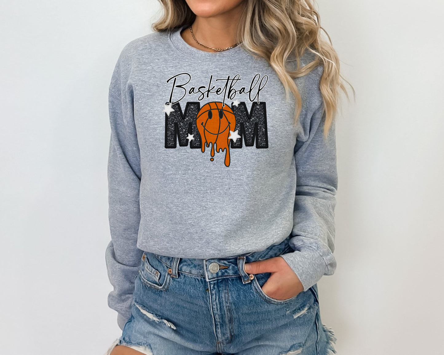 BASKETBALL MOM-FAUX EMBROIDERY (DTF) 3602