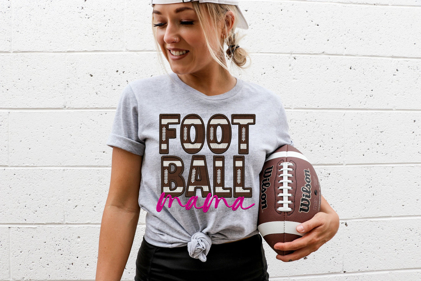 Football Mama-FAUX EMBROIDERY (DTF) 3624