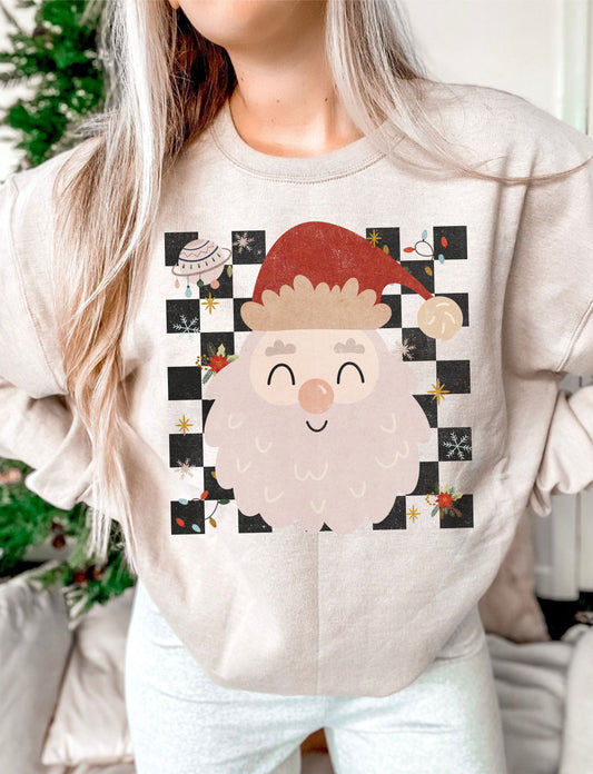 BOHO CHECKERED SANTA (DTF) 373PO