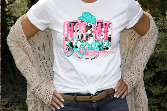 Not My Rodeo Cowhide Neon (DTF) 1166