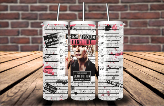 FcK Around and Find-Beth (Pink) 20 oz Tumbler/Coasters KPI4005T