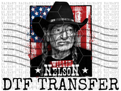 W!ll!e Nelson Flag (DTF)4012KPI