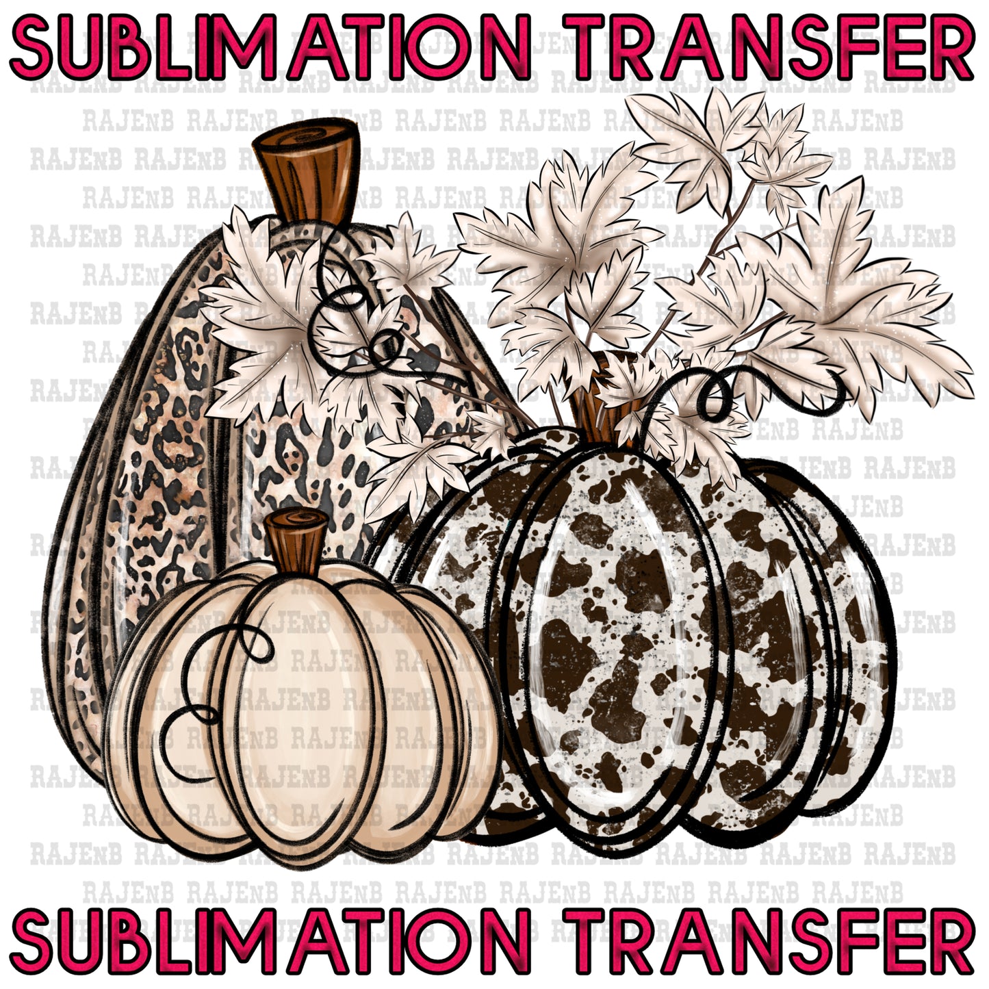 Animal Print Pumpkins - SUBLIMATION TRANSFER 4119SUB