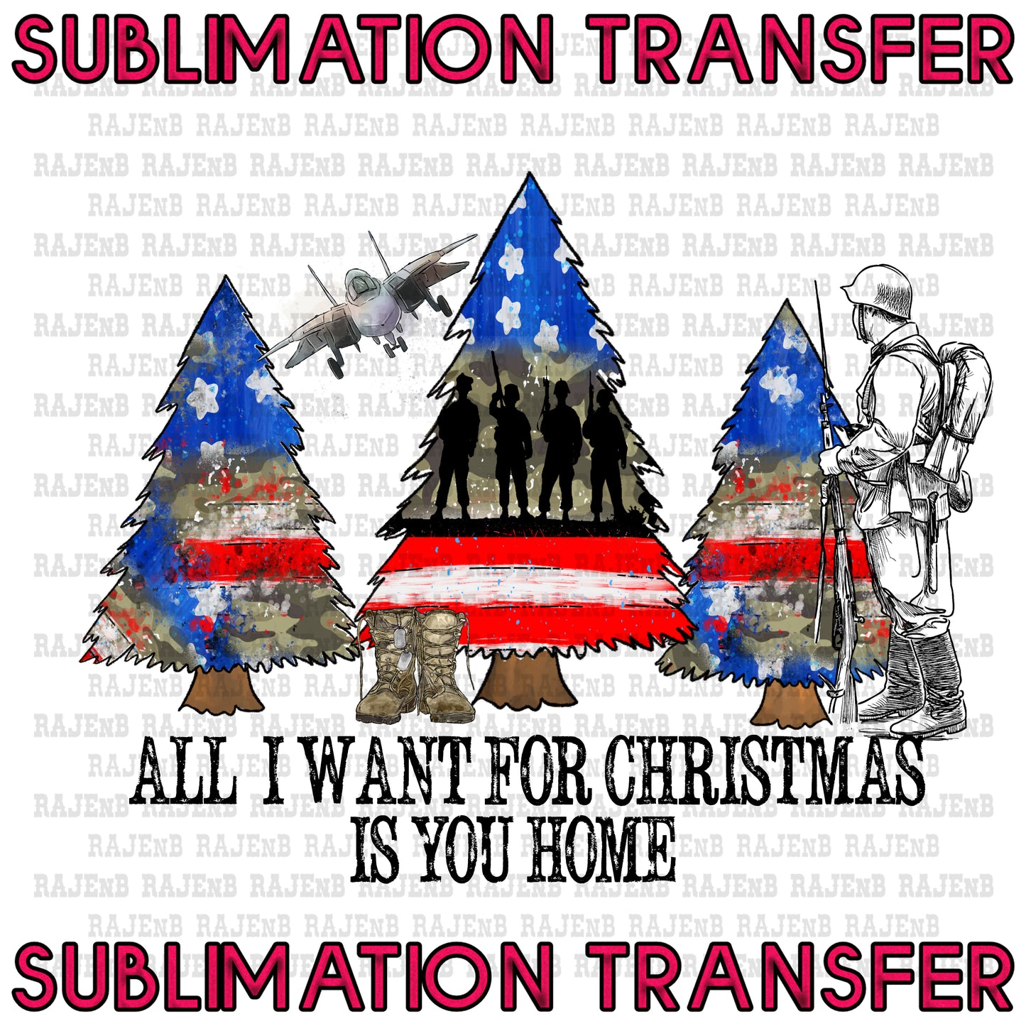 Army Christmas Trees - SUBLIMATION TRANSFER 4121SUB