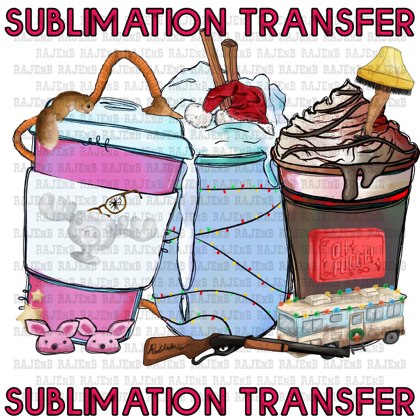 Christmas Story & Vacation - SUBLIMATION TRANSFER 4123SUB
