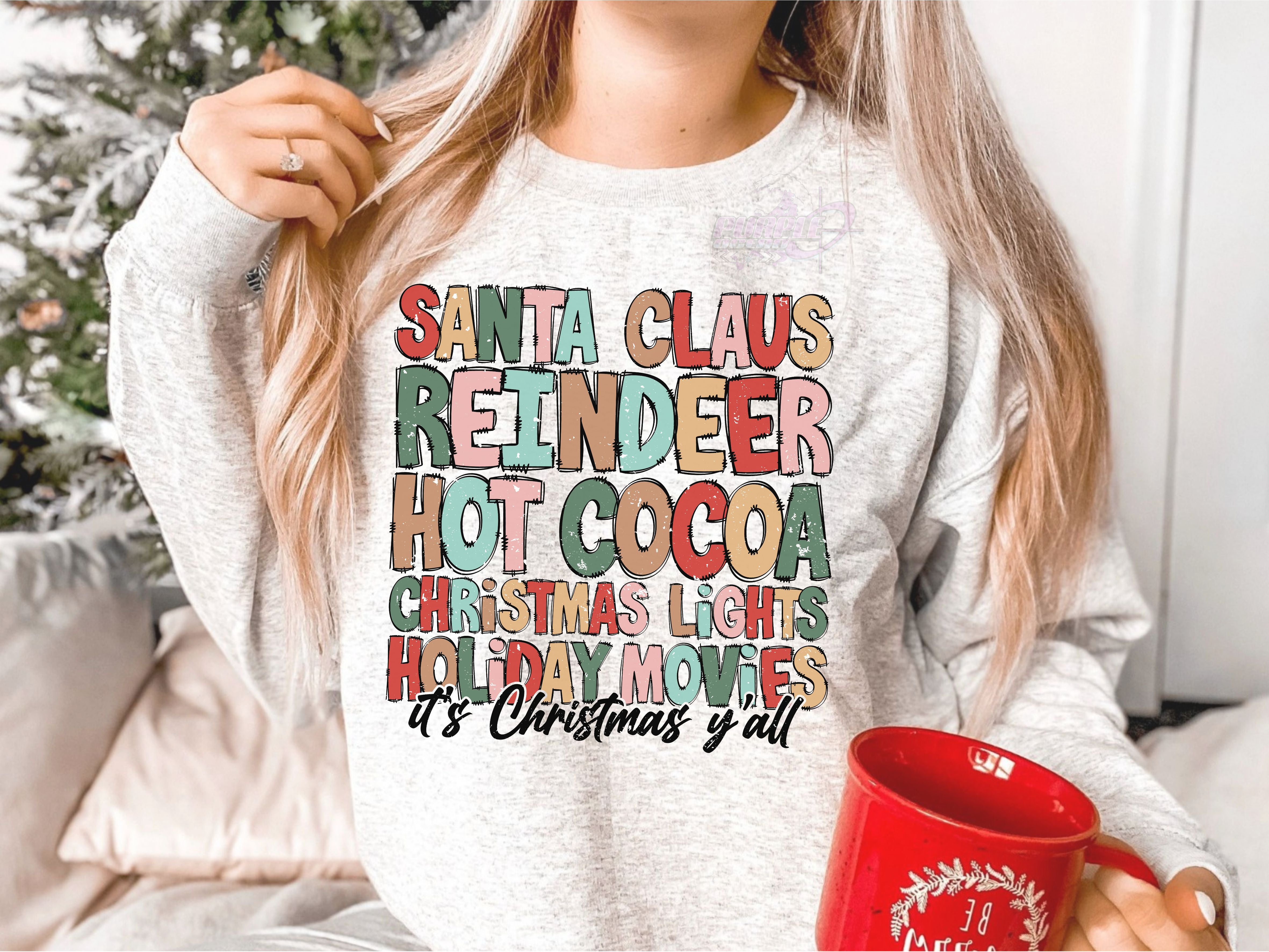 DOODLE SANTA, REINDEER, HOT COCOA DTF 422AZ – RAJE