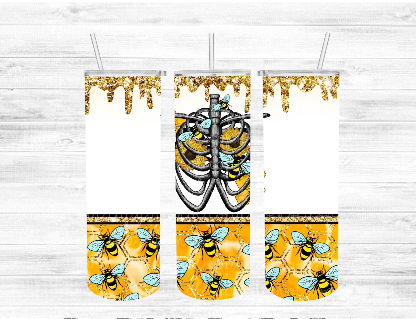 Bumble Bee White Background Tumbler #5035T