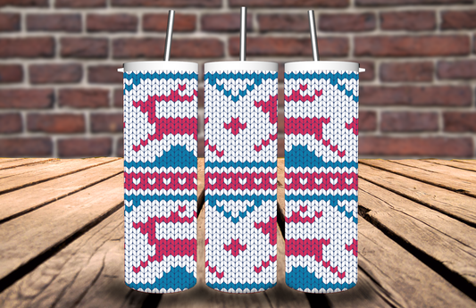 Knitted Reindeer Tumbler 5173T