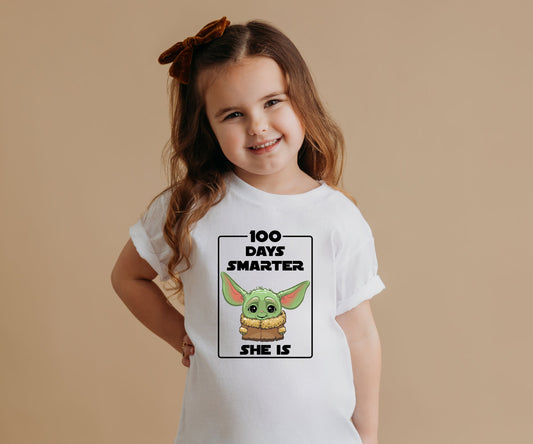 100 DAYS SMARTER SHE IS-YOUTH (DTF) 90SC