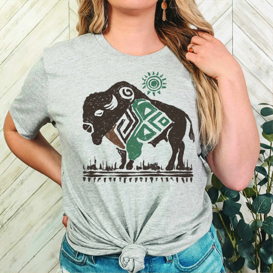 Aztec Bison Distressed (DTF) 1090