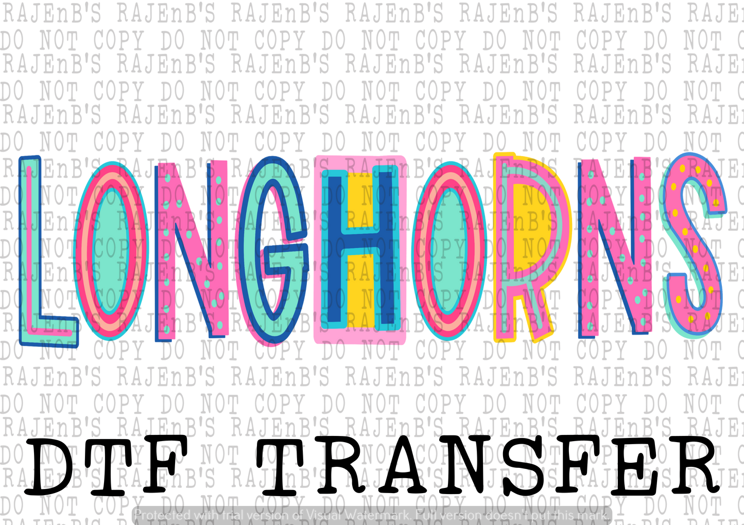 Longhorns Mascot (DTF) 3033