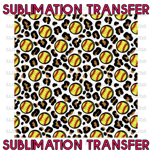 Background Paper-Leopard-Softball-Small Balls Sublimation Transfer #BGE04SUB