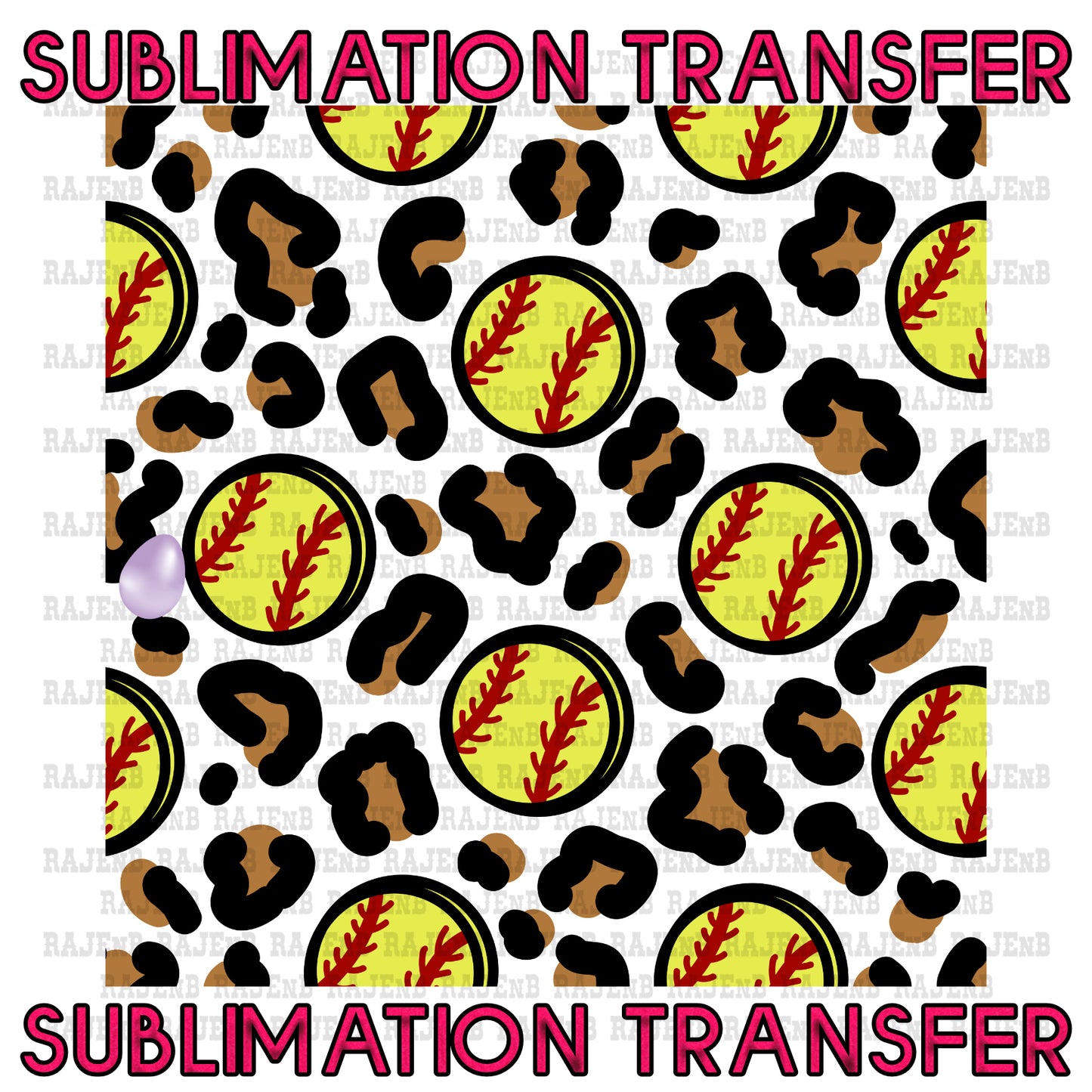 Background Paper-Leopard-Softball Big Balls Sublimation Transfer #BGE06SUB